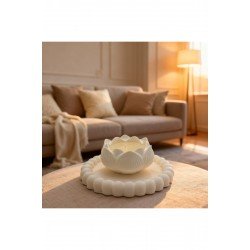 Pinterest Vanilya Kokulu Dekoratif Tepsili Gül Desenli Mum Seti – Şıklık ve Estetik Dokunuş