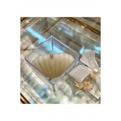 Pinterest Çiçekli İstiridye Hediyelik Mum, Nikah, Düğün Nişan Söz Mevlut - 15 Adet