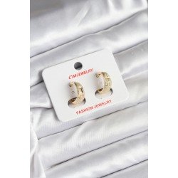 Özel 14K Gold Renk Kaplama Lazer Halka Cm Kadın Küpe Fırsat!!!