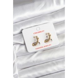 Özel 14K Gold Renk Kaplama Burgu Model Cm Kadın Küpe Fırsat!!!