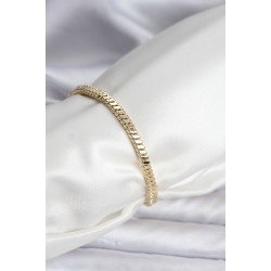 Özel 14K Gold Renk Kaplama Kare Zincir Model Cm Kadın Bileklik Fırsat!!!