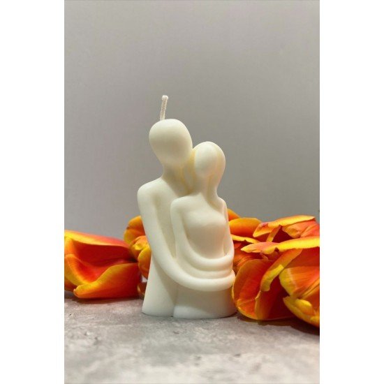 Pinterest Sevgililer Günü Mum, Çift Mum, Mutlu Çift Mum, Dekoratif Mum, Sarılan Çift Mum