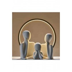 Dekoratif Üçlü Aile Dekoratif Obje Biblo