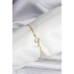 Özel Yılan Model Zirkon Taşlı Gold Renk Pirinç Su Yolu Kadın Bileklik Fırsat!!!