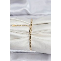 Özel 14K Gold Renk Kaplama Zincirli Model Cm Kadın Bileklik Fırsat!!!