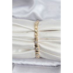 Özel 14K Gold Renk Kaplama Zirkon Taşlı Cm Kadın Bileklik Fırsat!!!