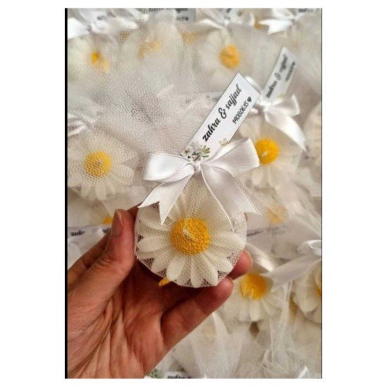 El Emeği Renkli Papatya Mumlar Hediyelik (10 adet) İstenilen Renk Seçenekleri