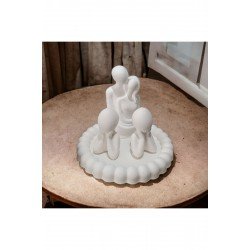 Bernami AİLE İKİ ÇOCUKLU BUBLE TABAKLI BİBLO SETİ ÇİFT 11 CM TABAK 14 CM 5 PARÇA