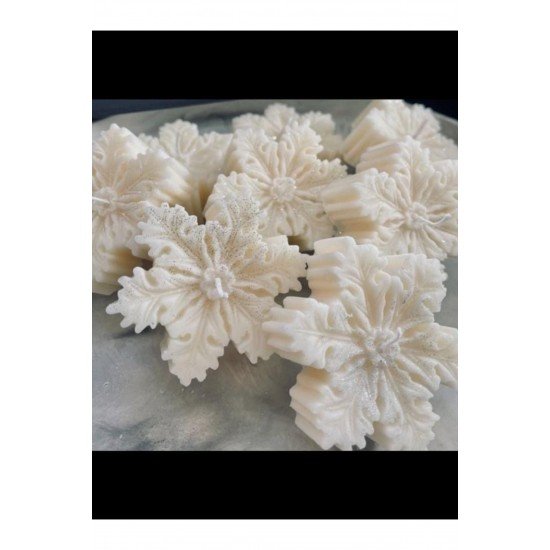 Kar Tanesi Mum Modeli Yılbaşı Özel Seti (1Adet)