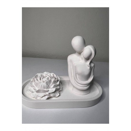 Sarılan sevgili çift güi biblo dekoratif obje seti