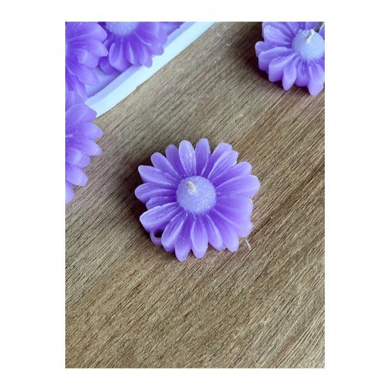 Papatya Çiçeği Mum | El Yapımı Dekoratif Mum /AFG Atölye /12 adet