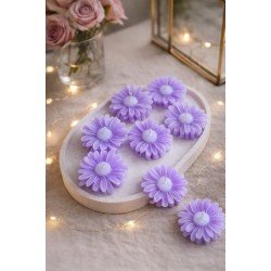 Papatya Çiçeği Mum | El Yapımı Dekoratif Mum /AFG Atölye /12 adet