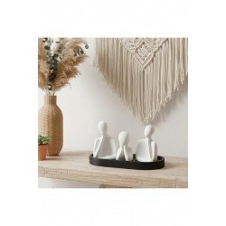 4’lü Düşünen Aile Dekoratif Obje Seti – Siyah-Beyaz