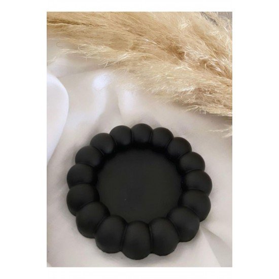 Pinterest Dekor/takı/mumluk Bubble Tabak Siyah