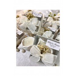 Hediyelik Nişan Düğün Kına Doğum Günü İçin İstiridye Mumluk 10 Adet