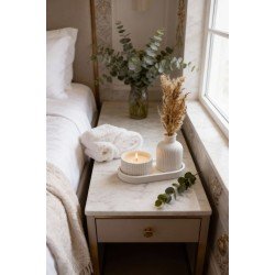 Mango Kokulu, Özel Tasarım Mum Vazo Ve Tepsi Aksesuar Seti