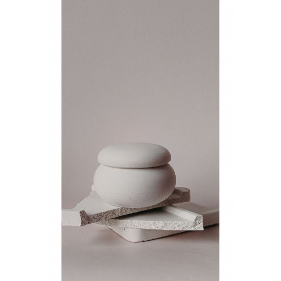 Pinterest Tarzı Yuvarlak Taş Tozu Mum Kavanozu Söz Hediyelik, Nişan Hediyelik, Mum Hediyelik-20 Adet