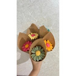 Kokulu Külah Papatya Soya Wax Mum | El Yapımı Dekoratif Doğal Mum ( 5 Adet)