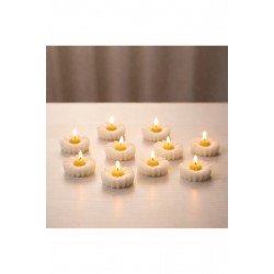 Şık Papatya Mumlar – Dekoratif Mini Mum Seti 10 Adet