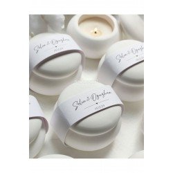 Pinterest Tarzı Yuvarlak Taş Tozu Mum Kavanozu Söz Hediyelik, Nişan Hediyelik, Mum Hediyelik-20 Adet