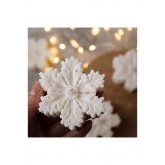 Dekoratif Kar Tanesi 1 Adet Mum