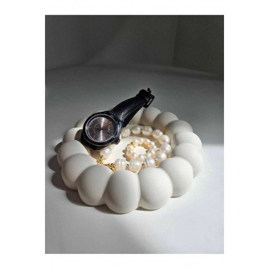 (3 ADET) Set Büyük Baloncuklu Bubble Dekor Dekoratif Obje Biblo Yüzüklük Tabak Altlık