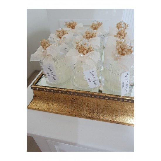 Mika Kutulu Mum Söz Nişan Kına Bebek Hediyelik Nikah Şekeri (25 Adet)