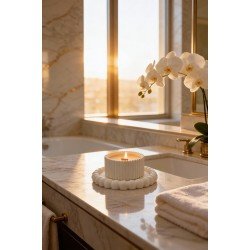 Kavun Kokulu Mum, Özel Tepsili Soya Wax Doğal Dekoratif Mum