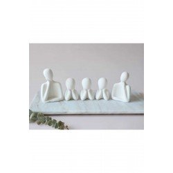 5 Kişilik Aile Dekoratif Obje Biblo Heykel Dekorasyon