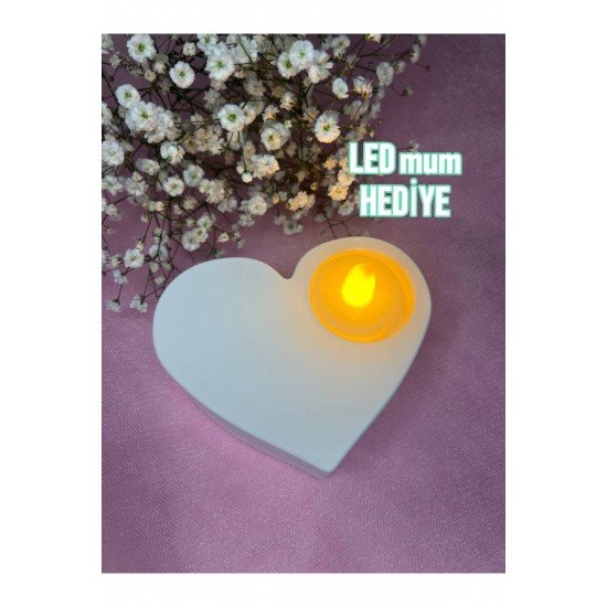 Kalp Mumluk, Kalp Objesi, Kalp Şeklinde Dekoratif Objesi, Sevgililer Günü Hediyesi