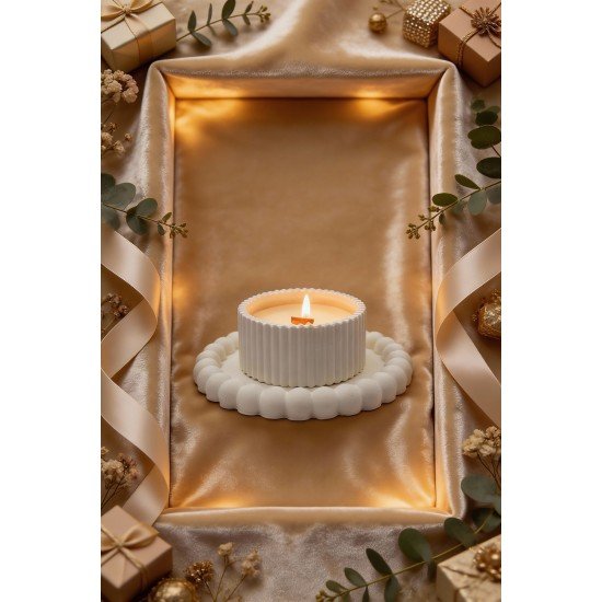 Kavun Kokulu Mum, Özel Tepsili Soya Wax Doğal Dekoratif Mum