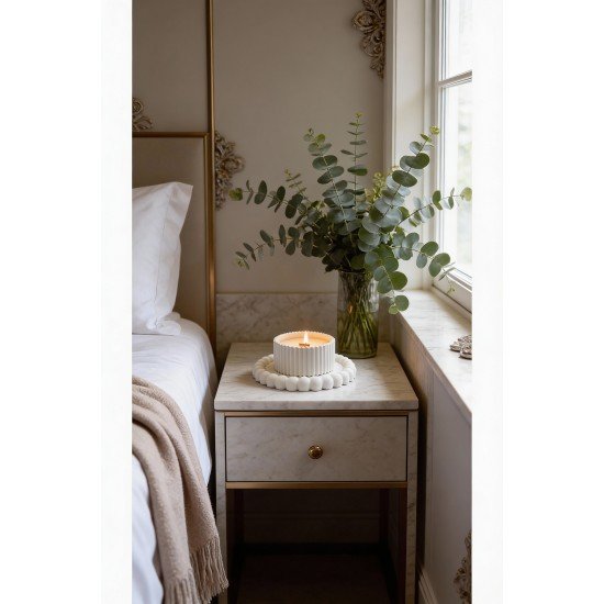 Kavun Kokulu Mum, Özel Tepsili Soya Wax Doğal Dekoratif Mum