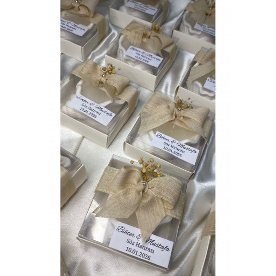 Hediyelik Nişan Düğün Kına Doğum Günü İçin İstiridye Mumluk 10 Adet