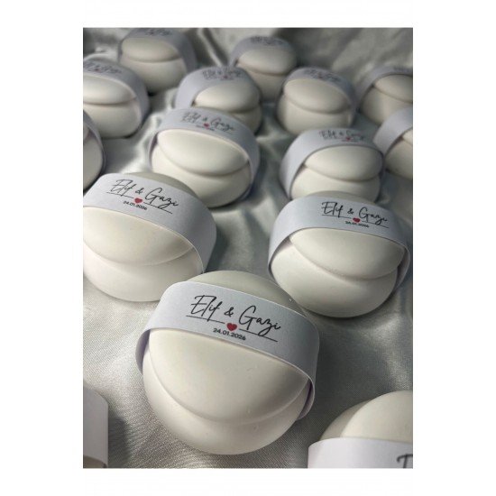 Hediyelik Nişan Düğün Kına Doğum Günü İçin Oval Kapaklı Mumluk 10 Adet