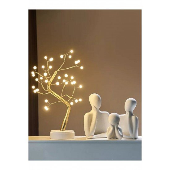 Üçlü Aile Dekoratif Beton Heykel Obje Biblo