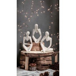 Üçlü Düşünen Kadın Figür Heykel 13 Cm