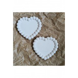 Takı Tabağı Organizer Tabak Bardak Altlığı İkili Kalp Bubble Set