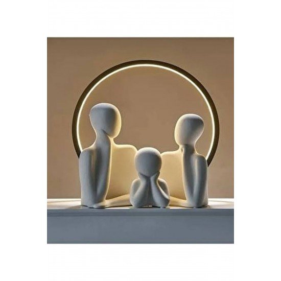 3 Kişilik Aile Dekoratif Obje Biblo Dekor Büst