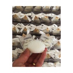 İstiridye mum süslemeli söz,nişan,nikah,sünnet,kına,baby shower - 10 adet