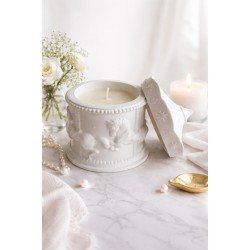 Şık Tasarımlı Taş Tozu Atlı Karınca Amber Esanslı Dekor Mum