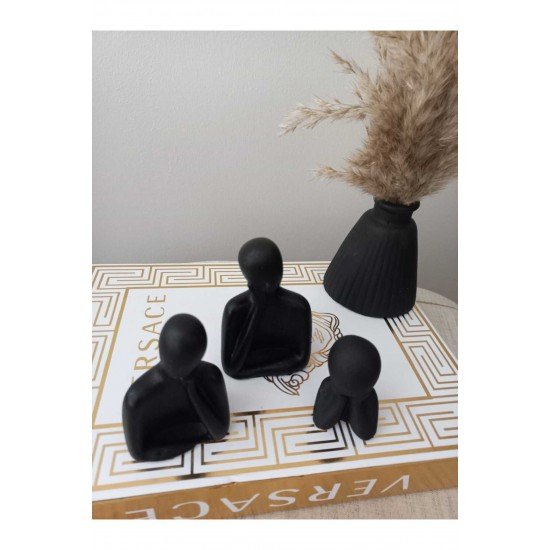 PİNTEREST AİLE 3LÜ BİBLO SİYAH