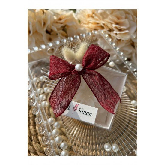 Kutulu Lotus Mum Düğün, Nişan , Söz ,Kına , Mevlüt , Doğum günü , Yılbaşı Hediyelik- 20 adet