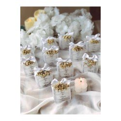 Özel Düğün/nişan/söz/doğum Günü -25 Adet -lüks Mini Çiçek Buketll Kokulu Bubble Mum