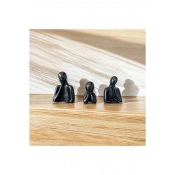 DÜŞÜNEN BİBLO MİNYATÜR AİLE SİYAH