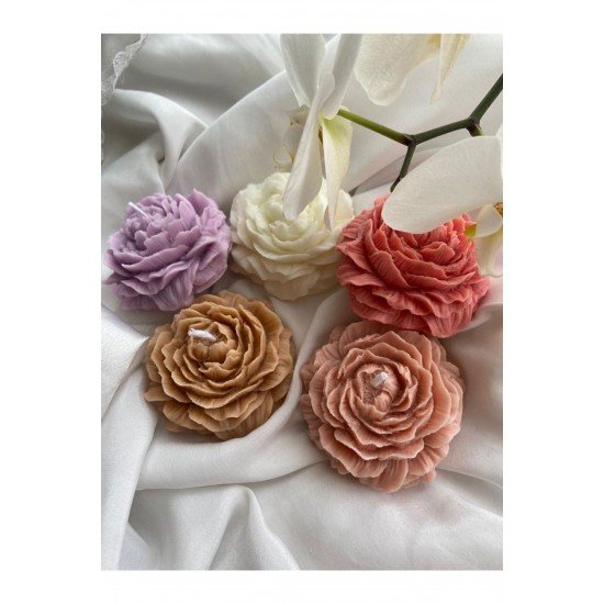 Şakayık Gülü Mumu 5'li Paket