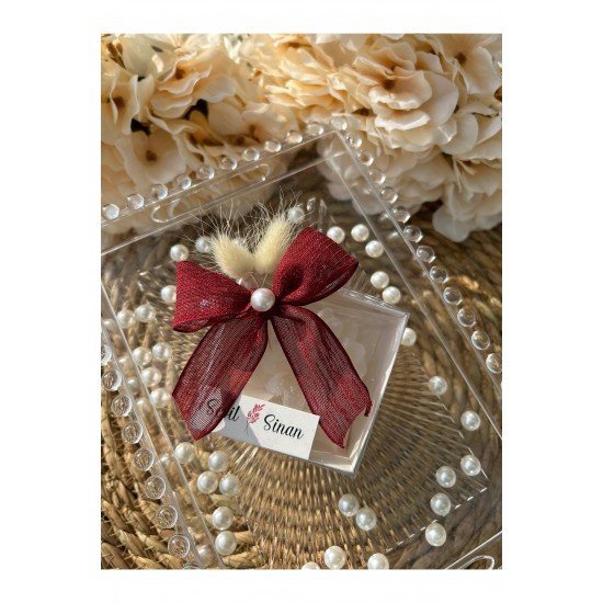 Kutulu Lotus Mum Düğün, Nişan , Söz ,Kına , Mevlüt , Doğum günü , Yılbaşı Hediyelik- 20 adet