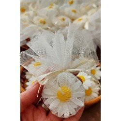 Pinterest 20 Adet Süslemeli Papatya Mum, Nikah Şekeri, Doğum, Sünnet, Düğün Nişan Söz, Kına, Hediye