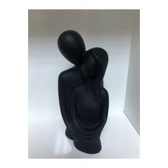 Pinterest Sevgili Aşıklar Sarılmış Çift Siyah Renk Biblo Dekor