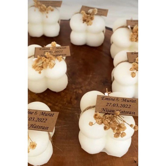 50 Adet Bubble Mum Hediyelik Mumlar Hediyelik Mum, Nikah Şekeri, Doğum, Sünnet, Düğün Nişan