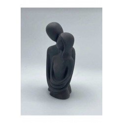 Blue Avm Kadın Erkek Siyah Sarılan Sevgili Aşıklar Dekoratif Obje Ve Biblo Taş Heykel